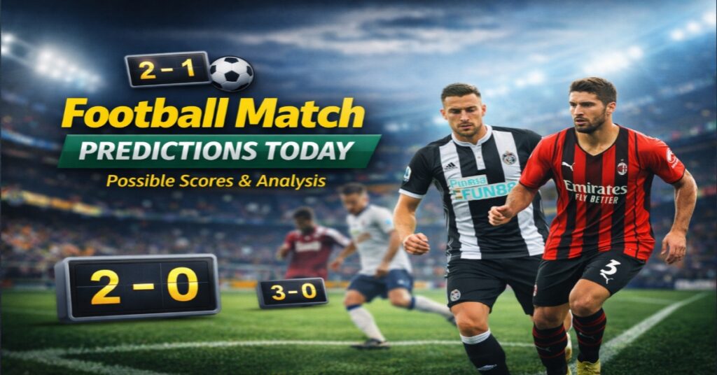 football match predictions today with possible scores