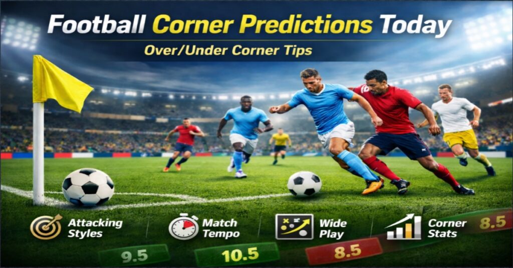 Football corner predictions today with attacking play and match analysis